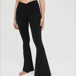 Aerie high waisted crossover super flare leggings